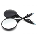 1 Pair Motorcycle Motor Round Universal Folding Rearview Side Mirror Thread 10mm