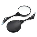 1 Pair Motorcycle Motor Round Universal Folding Rearview Side Mirror Thread 10mm