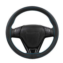 Universal Car Steering Wheel Cover Auto Protection Needle 38cm Real Lea NLP
