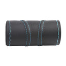 Universal Car Steering Wheel Cover Auto Protection Needle 38cm Real Lea NLP