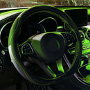 Universal Car Steering Wheel Cover Auto Protection Needle 38cm Real Leat CEW