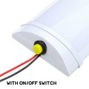 24V 72 LED Interior Lights Strip Bar Car Van Bus Caravan ON/OFF Switch White