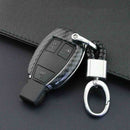 Carbon Fiber Key Fob Chain Cover Case For Mercedes W205 W212 X253 W166 X20 WZR