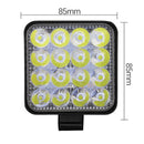 2x 48W 16LED Square Work Light Flood Beam Bar Car SUV Off-Road Driving Fo JZE