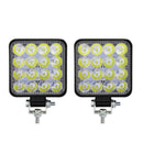 2x 48W 16LED Square Work Light Flood Beam Bar Car SUV Off-Road Driving Fo JZE