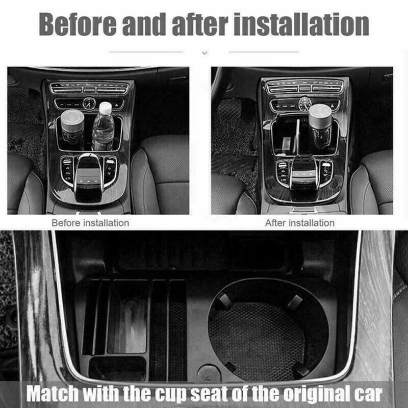 Car Armrest Storage Box Tray Cup Holder For Mercedes Benz C E GLC Clas KYH