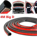 4M Sloping D-Shaped Car Door Seal Strip Rubber Trunk Hood Edge Insulatio BJO
