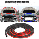4m Sloping D Shaped Car Door Seal Strip Rubber Trunk Hood Edge Insulatio KIX