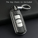 For Mazda 2013-2019 Carbon Fiber Hard Flip Key Fob Chain Shell Cover Acc FZU