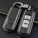 For Mazda 2013-2019 Carbon Fiber Hard Flip Key Fob Chain Shell Cover Acc FZU