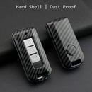 For Mitsubishi Carbon Fiber Smart Key Cover Fob Case Holder Accessories GSV DGZ