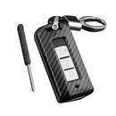 For Mitsubishi Carbon Fiber Smart Key Cover Fob Case Holder Accessories GSV DGZ