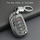 For Hyundai Sonata/Tucson/Elantra Carbon Fiber Flip Key Chain Hard She FQH