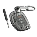 For Hyundai Sonata/Tucson/Elantra Carbon Fiber Flip Key Chain Hard She FQH