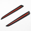 2X Car Bumper Scratch Proof Guard Protector Soft Strips Carbon Fiber Acc KNM