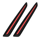 2X Car Bumper Scratch Proof Guard Protector Soft Strips Carbon Fiber Acc KNM