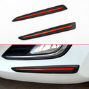 2X Car Bumper Scratch Proof Guard Protector Soft Strips Carbon Fiber Acc KNM