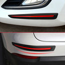 2X Car Bumper Scratch Proof Guard Protector Soft Strips Carbon Fiber Acc KNM
