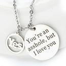 Personal Engraved DIY Stainless Steel Custom Name Letters Pendanted Ne HEA