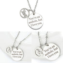 Personal Engraved DIY Stainless Steel Custom Name Letters Pendanted Ne HEA