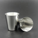 1 Set of 4PCS Tea Beer Coffee Wine Cups Mugs Stainless + Bag Travel Car FRS
