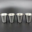 4PCS Stainless Steel Wine Water Bottle Beer Mugs Portable Cup Case Outdoor