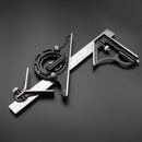 Square Angle Metric Ruler Combination Steel Woodworking Adjustable Level G KJL