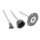 45Pcs  5mm 15mm 25mm Steel Wire Brush Polishing Grinding Wheels Full Ki NBW