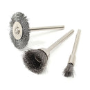 45Pcs  5mm 15mm 25mm Steel Wire Brush Polishing Grinding Wheels Full Ki NBW