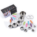 10pcs Measuring Spoons Tea Coffee Measure Cooking Scoops + Cups Teaspoon ERF
