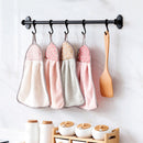 4pcs Bathroom Kitchen Hanging Hand Towel Dish Washing Towels Dishcloth
