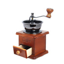 Classical Wooden Manual Coffee Grinder Stainless Steel Retro Spice Mini Bur Mill