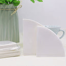 50Pcs/set Coffee Maker Wood Pulp Replacement Filters Cones Count Natural AMA