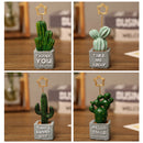 Cute Cactus Potted Plant Photo Card Memo Note Holder Clip Desktop Decors R YCD