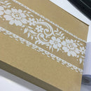10cm*10m Lace Flower Wall Stickers Waterproof Adhesive Window Glass Home