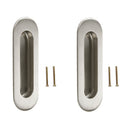 2pcs Flush Recessed Finger Pull Sliding Door Handle Kitchen Cabinet Drawer Knobs