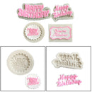 4X Happy Birthday Letter Fondant Cake Silicone Mold Chocolate Candy Pastry NAL