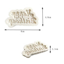 4X Happy Birthday Letter Fondant Cake Silicone Mold Chocolate Candy Pastry NAL
