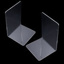 Book Shelf Bookend Transparent Desk Tidy Office Study Plastic Clear Acry TZN