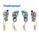 4pcs DIY Full Drill Diamond Painting Key Chain Keychain Key Ring Handmade RAC