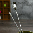 4XCocktail Drink Mixer Stainless Steel Stirring Mixing Spoon Ladle Mud TAD