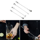 4XCocktail Drink Mixer Stainless Steel Stirring Mixing Spoon Ladle Muddler Bar