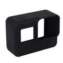 Black Silicone Housing Case Protective + Lens Cap Cover For GoPro HERO 5 Camera