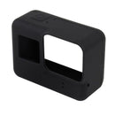 Black Silicone Housing Case Protective + Lens Cap Cover For GoPro HERO 5 Camera
