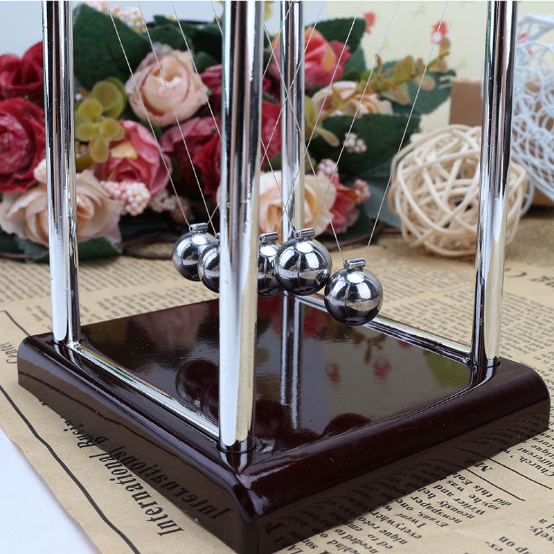Newtons Cradle Fun Steel Balance Balls Classic Physics Science Pendulum Desk DLZ
