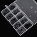 500pcs 10 Sizes Assorted Sharpened Fishing Hooks Lures Baits With Tack RIF