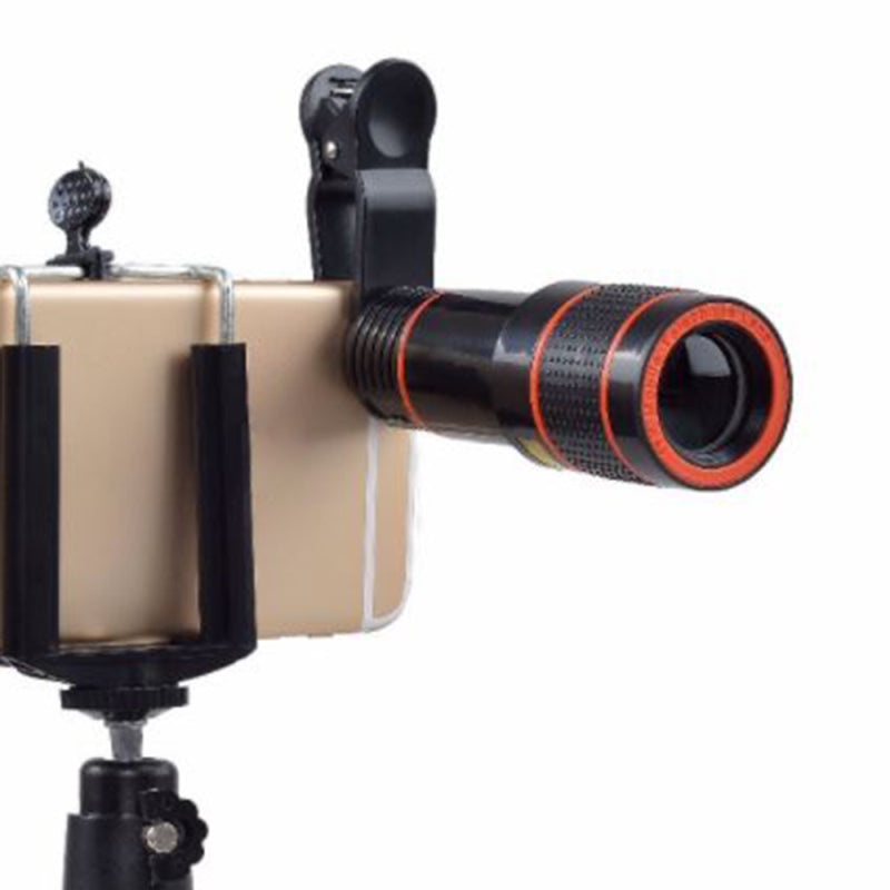 Universal HD 12x Optical Telescope Camera Lens Zoom Clip-on For Smartho RKE