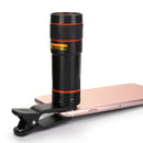 Universal HD 12x Optical Telescope Camera Lens Zoom Clip-on For Smartho RKE