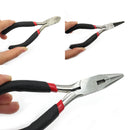 Set Of 3 Flat Round Nose Pliers Wire Side Cutters Beading Jewellery Making Tools