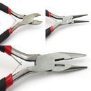 Set Of 3 Flat Round Nose Pliers Wire Side Cutters Beading Jewellery Making Tools